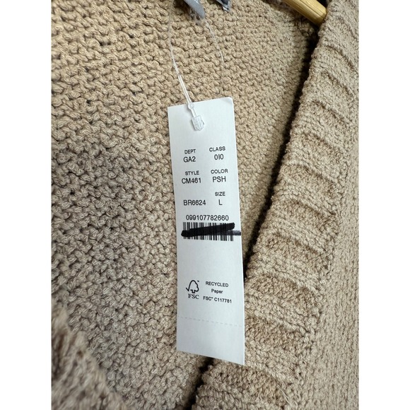 J.crew Marina V-neck cardigan Large Pepple Shore NWT - Picture 3 of 7